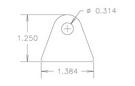 4130 .100" THK, 5/16" HOLE, 7/8" HT, STRAIGHT CHASSIS TAB - QTY 4